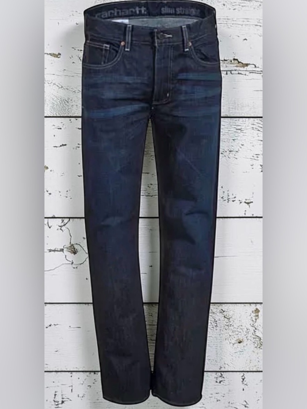 Carhartt 1889 Slim Straight Jeans 40 x 34 Dark Rinse B307 Heavyweight Workwear